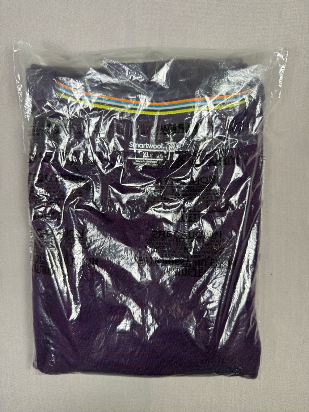 NEW Smartwool Classic Thermal Merino Wool Base Layer Top Kids XL Purple Crew